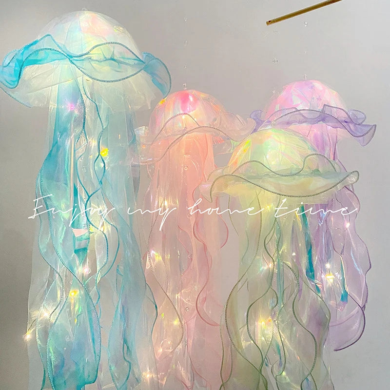 Jellyfish Lamp Portable Flower LampGirl Room Atmosphere Decoration LampBedroom Night Lamp Home Decoration