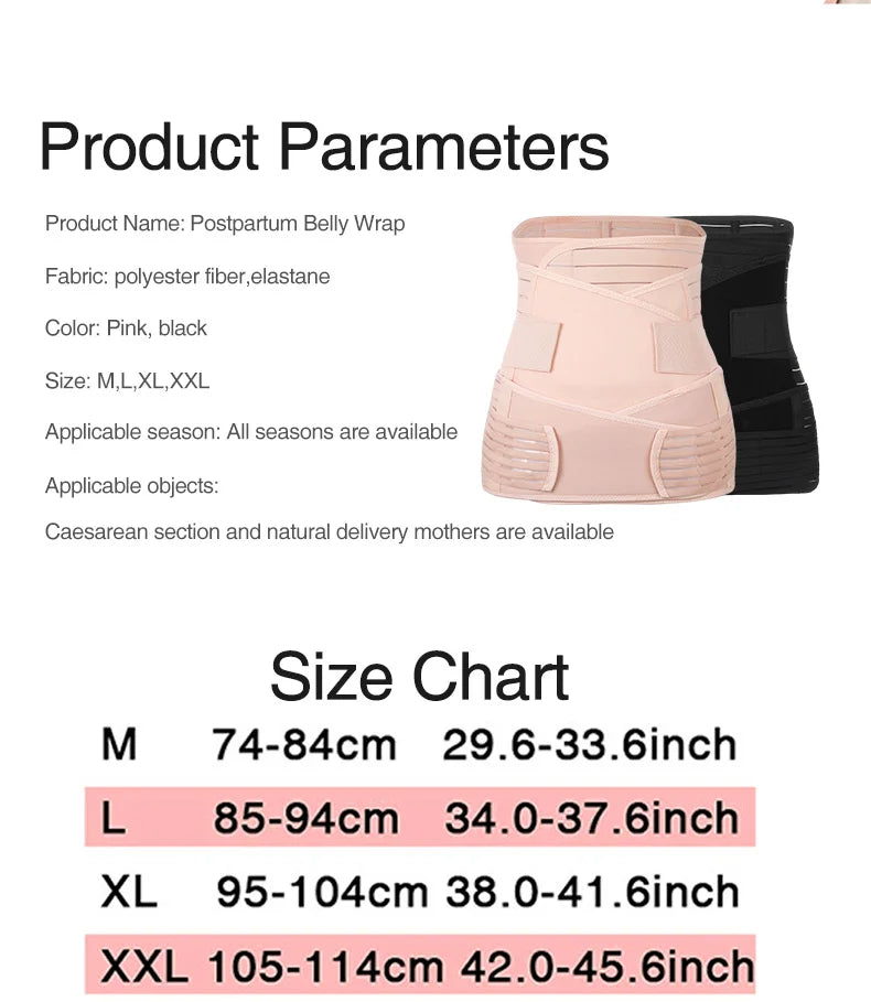 Shapewear for Women  3in1 Corset Postpartum Belly Band Pregnant Women Tummy Belly Pelvis Belt Wrap Waist Trainer Recovery Bandage Strap Body Shaper