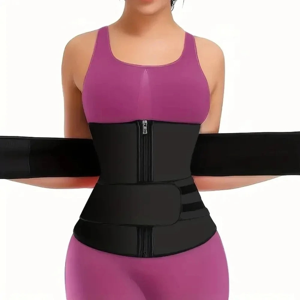 Shapewear for Women Waist Trainer Slimming Body Shaper Fitness Belt Weight Loss Fat Burning Sport Girdle Sweat Trimmer Workout Cincher Shapewear