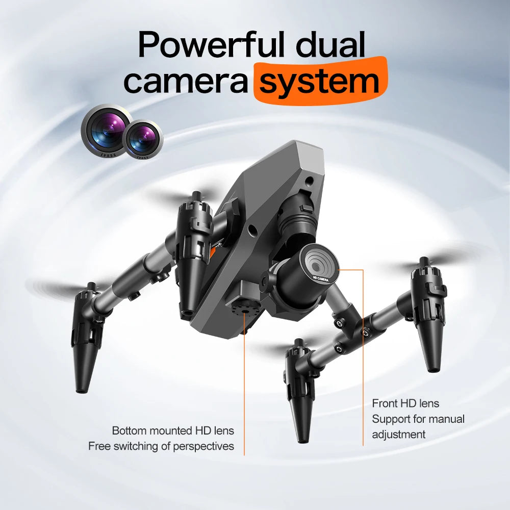 XD1 8K HD dual camera aerial camera, alloy anti-drop mini drone 2.4GWiFi drone foldable four-axis aerial camera