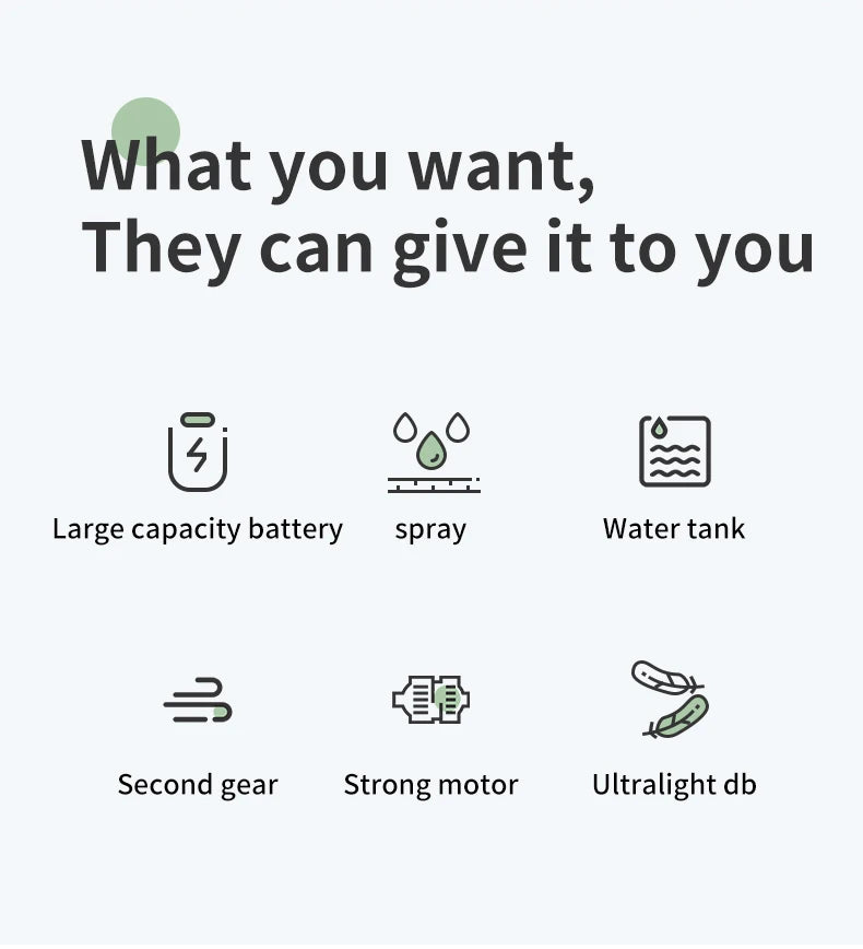 Portable Fan with 2-Speeds Evaporative Air Cooler with 0.5L Water Tank