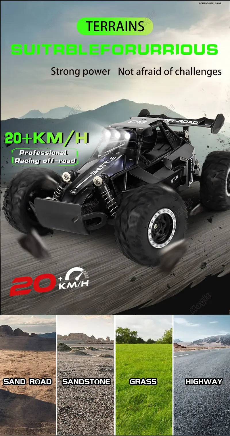 New 1:16 RC Car Remote Control Cars 2.4G Buggy Truck Drift Racing Climbing Off Road Vehicle Outdoor Toy Boy Kids Childrens Gifts