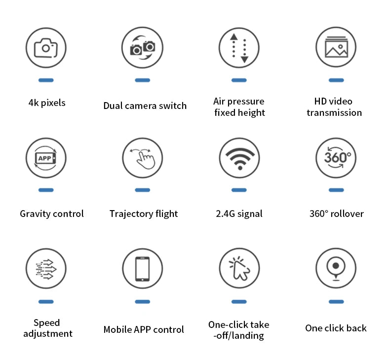 New E99Pro RC Drone 4K Professinal With 1080P Wide Angle HD Camera Foldable Helicopter WIFI FPV Height Hold Gift Toy