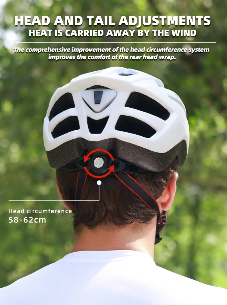 X-TIGER Cycling Helmet Man Women LED Light Helmet Road Mountain Bike Helmet Bicycle Helmet Rechargeable Brim Design Helmet