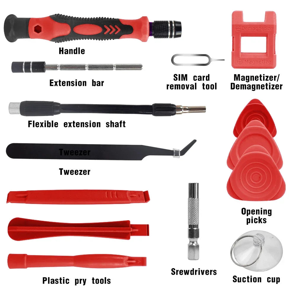 115 in 1 Precision Screwdriver Set Magnetic Repair Tools Kit for Computer Laptop Phone MacBook Household Repairs