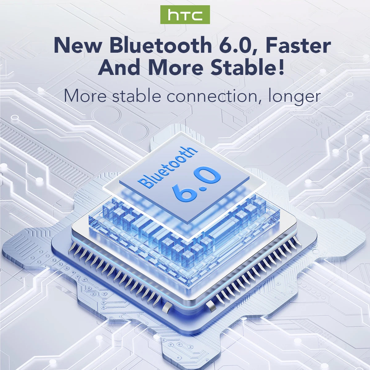 Translator HTC NE20 New Bluetooth 6.0 Wireless Headphones Translation Earphones IPX4 Waterproof Rating Long Battery Life