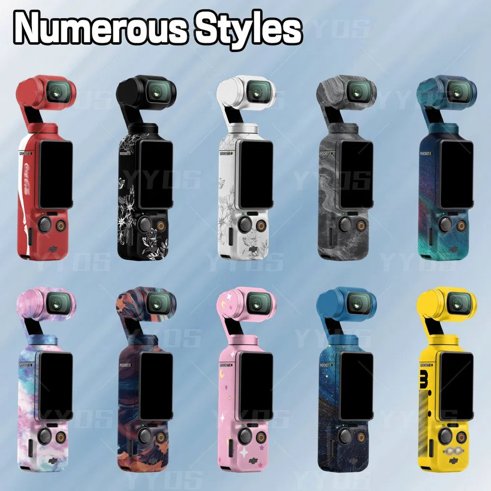 For DJI Osmo Pocket 3 Full Inclusive PVC Sticker Anti-Scratch Sports Camera Protective Colorful Decal Set Refit Accessories