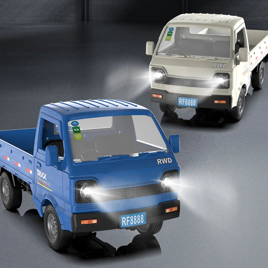 1/18 KF31 Remote Control Truck Small Cargo Truck Model Toy Remote Control Car Drift Car Electric Model Children's Toys White