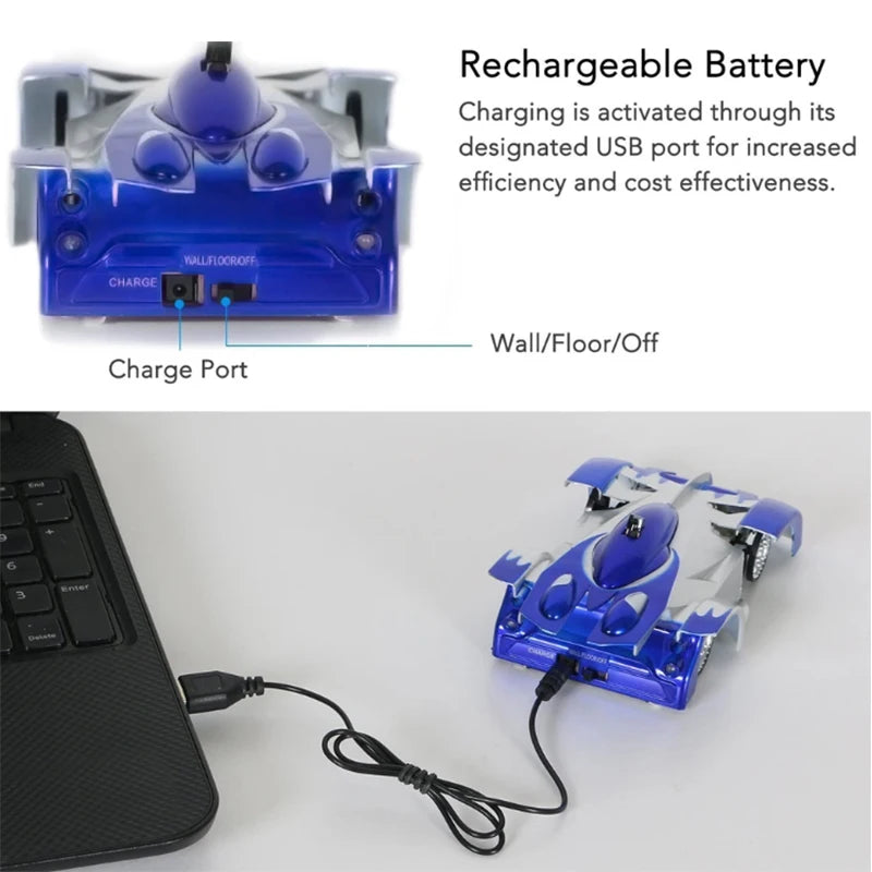 360 Rotating RC Car Climbing Ceilling Electric Car Remote Control Machine Model Anti Gravity Drift Racing Toys For Children