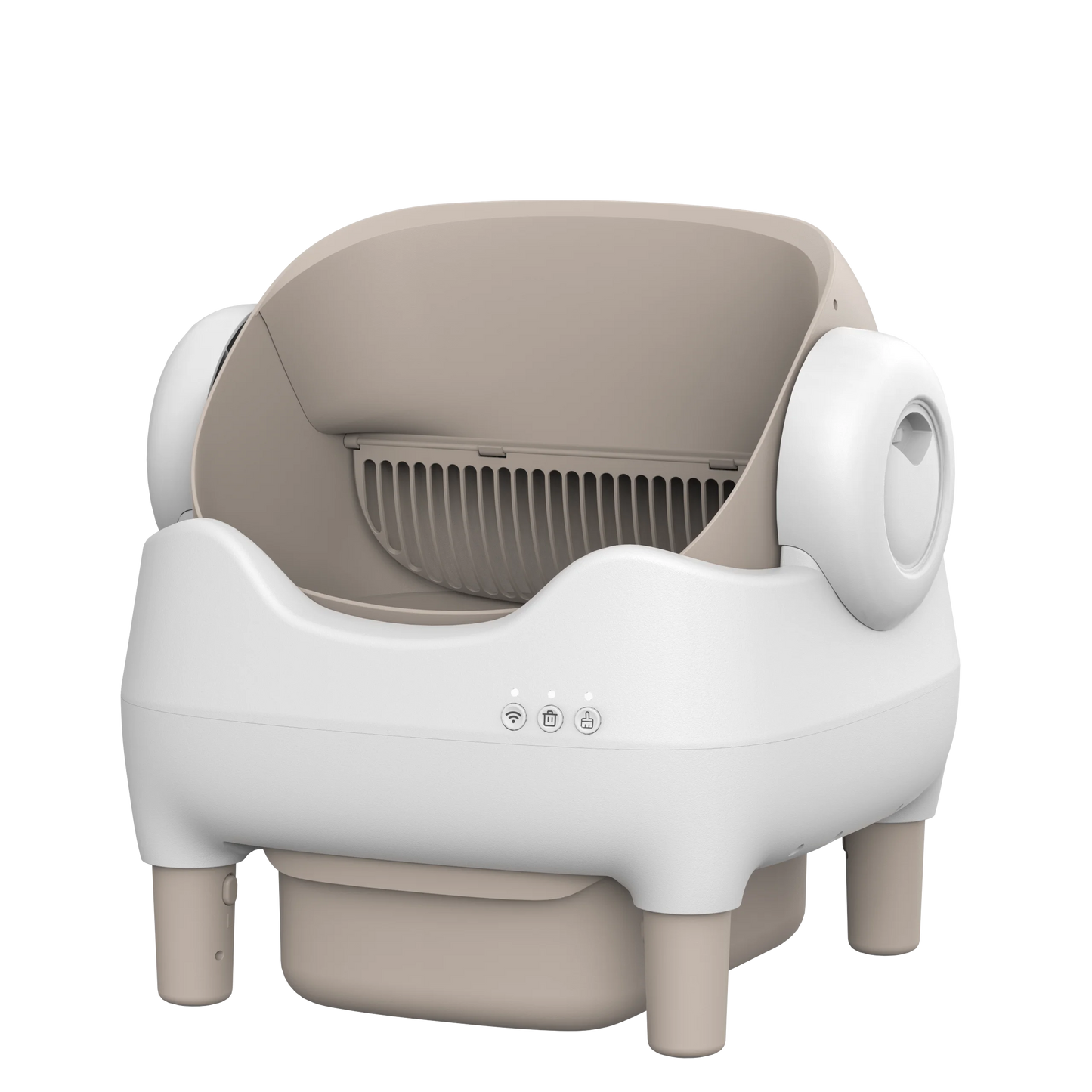OKKPETS New Design Automatic Cat Litter Box APP Control Dual Safety Sensors Self Cleaning Litter Box with Open-Top Design