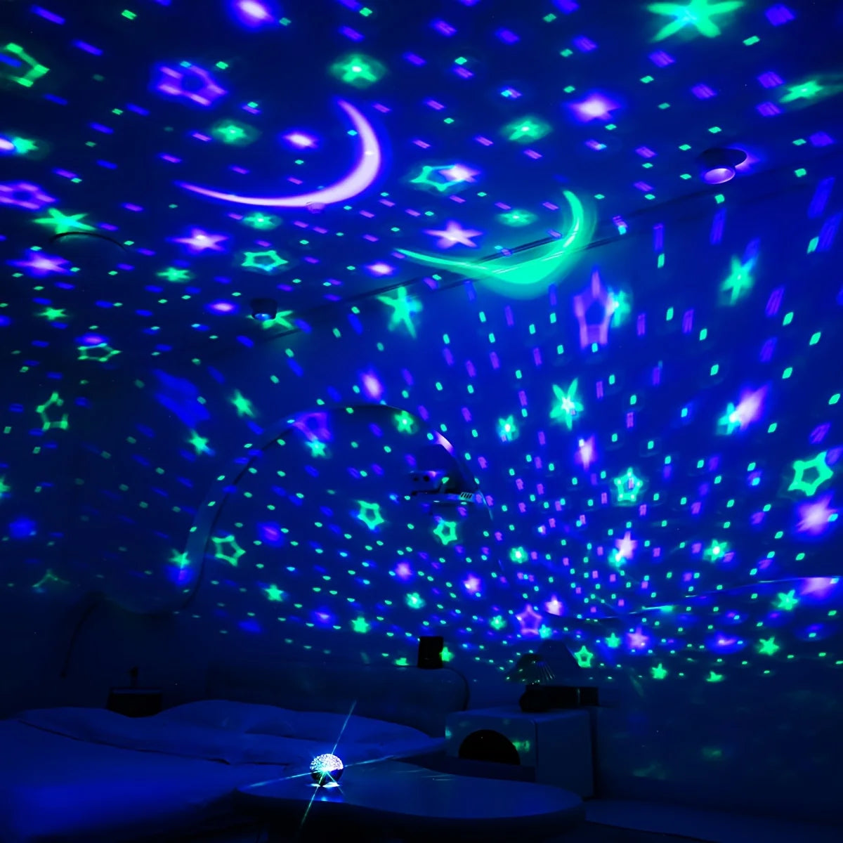 Starry Sky Projector Light 7Modes LED Night Light Galaxy Moon Ambient Light