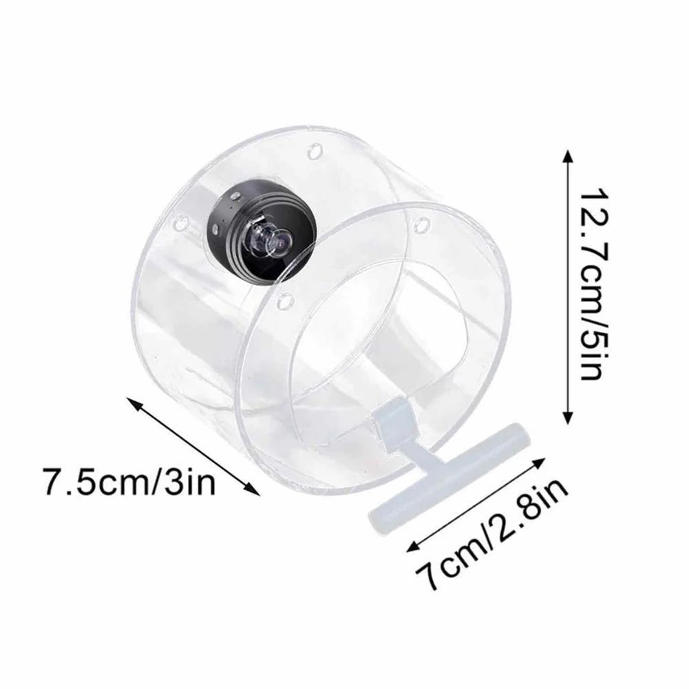 Smart Bird House Pet Feeder Transparent with Camera Home 1080P HD