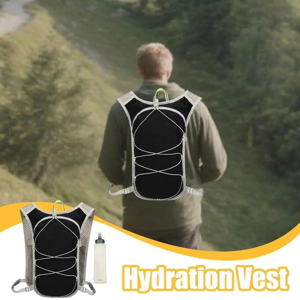 Breathable Running Hydration Vest Waterproof Ultra-light Running Hydration Bag Nylon Material Adjustable Water Backpack