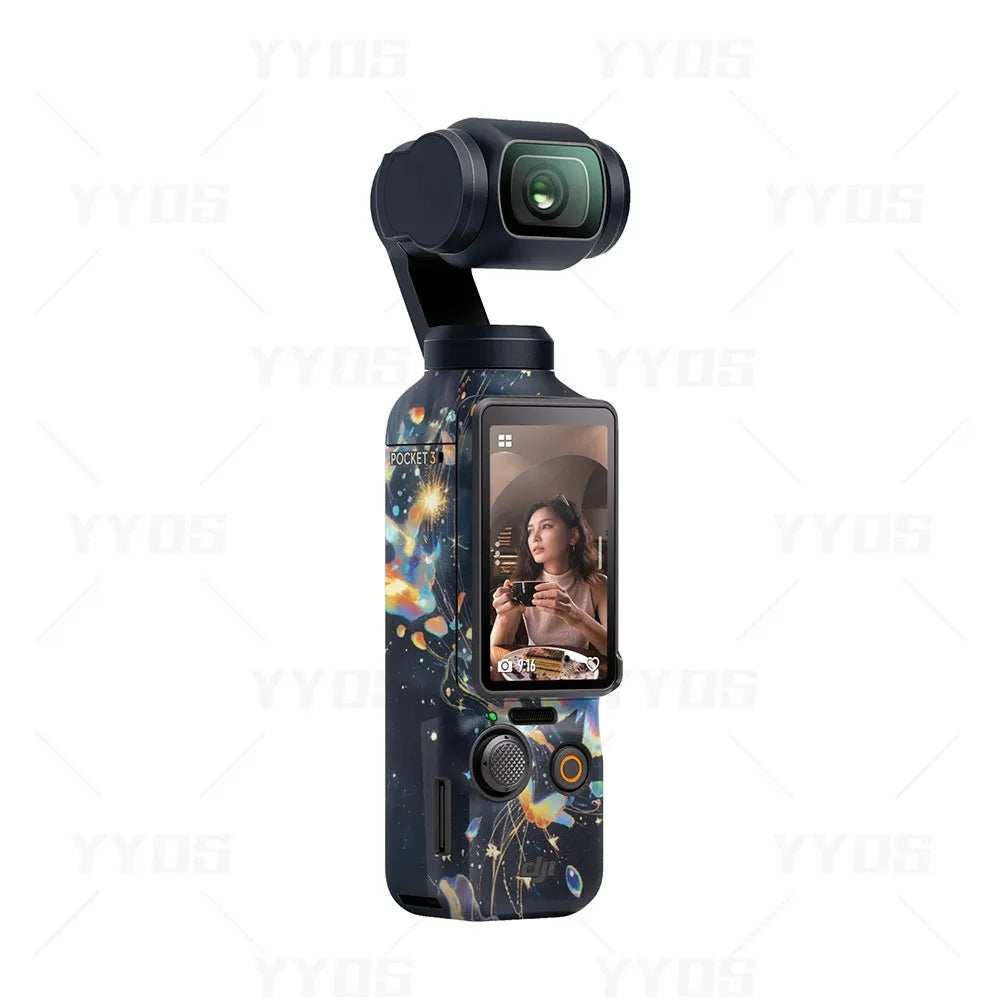 For DJI Osmo Pocket 3 Full Inclusive PVC Sticker Anti-Scratch Sports Camera Protective Colorful Decal Set Refit Accessories