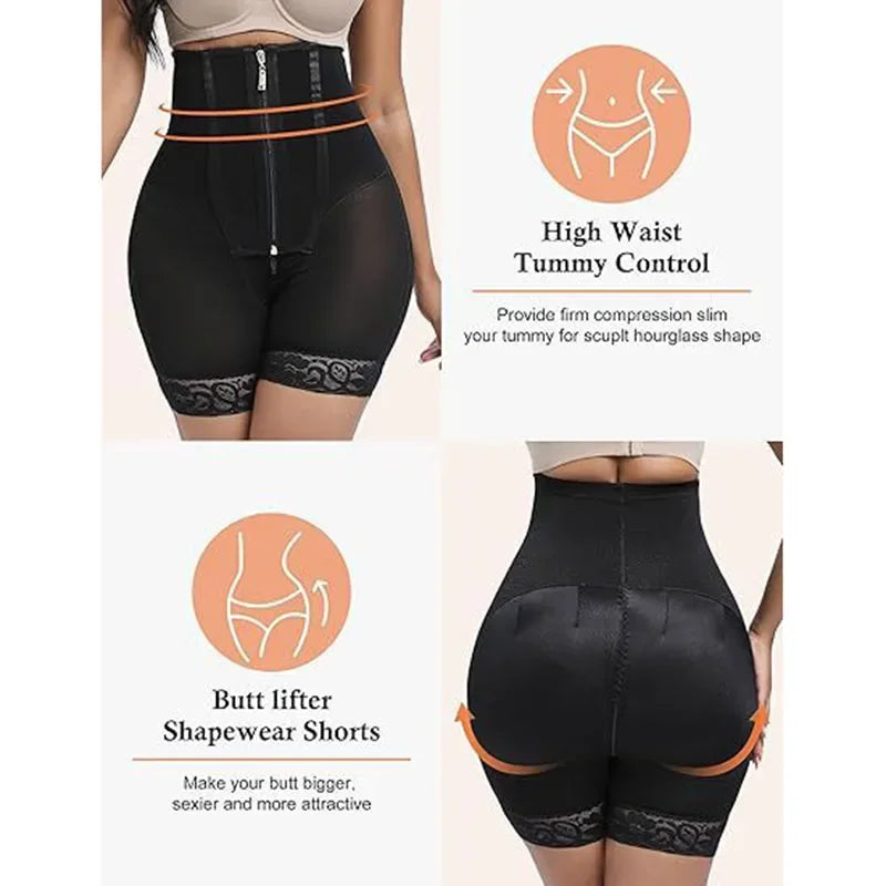 Shapewear for women's Fajas Colombians Girdles BBL Shorts Corset Slimming Waist Trainer High Compression Body Shaper Control Panties Lifter Shapewear
