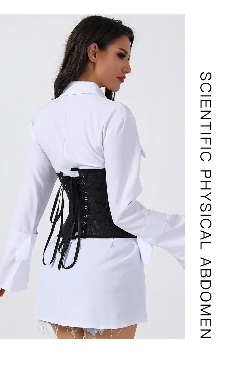 Shapewear for women's Waist Trainer Tummy Control Corset Body Shaper Shapewear Women 3-Row Hook Fit Waist Cincher Bust Lifter Top for Outfit Match