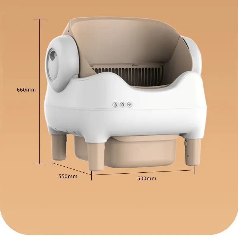 Smart Automatic Cat Litter Box Self Cleaning Open Top Electric Scooper for Large Cats