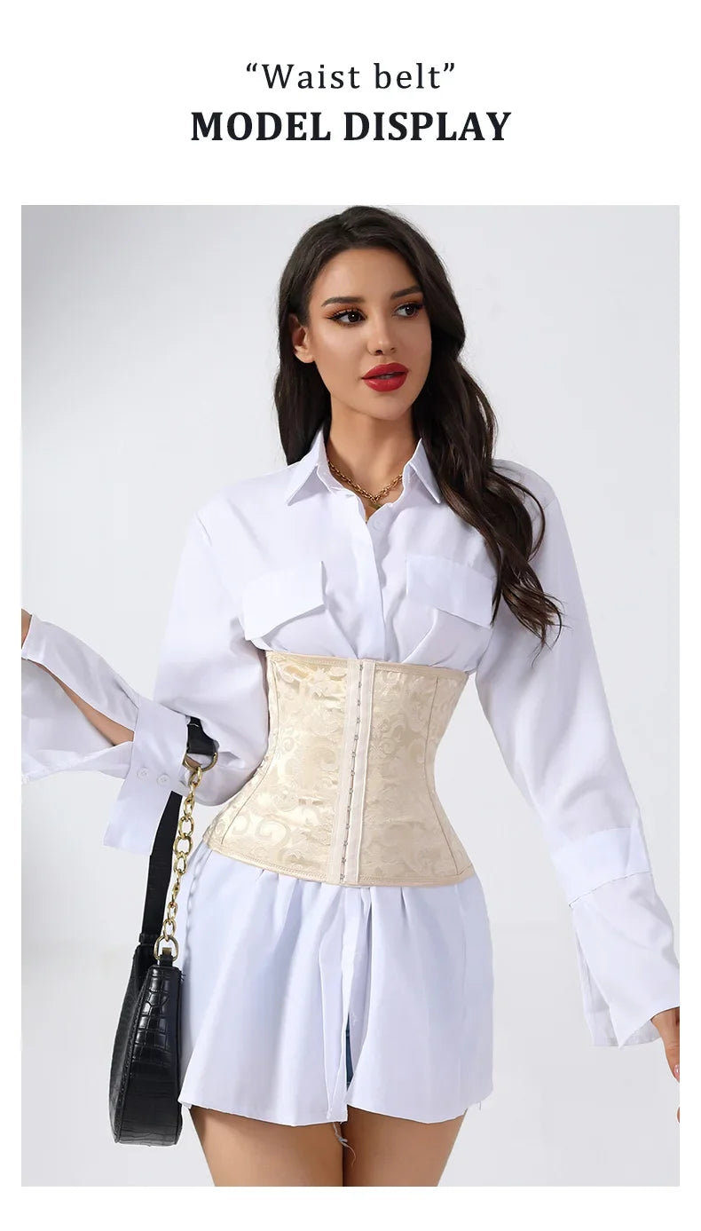 Shapewear for women's Waist Trainer Tummy Control Corset Body Shaper Shapewear Women 3-Row Hook Fit Waist Cincher Bust Lifter Top for Outfit Match