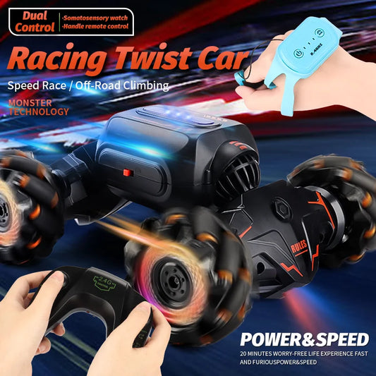 2.4G RC Toy Car Gesture Sensing Twisting Stunt Drift Climbing  Remote Controlled Cars Toys For Children Boys A Birthday Present