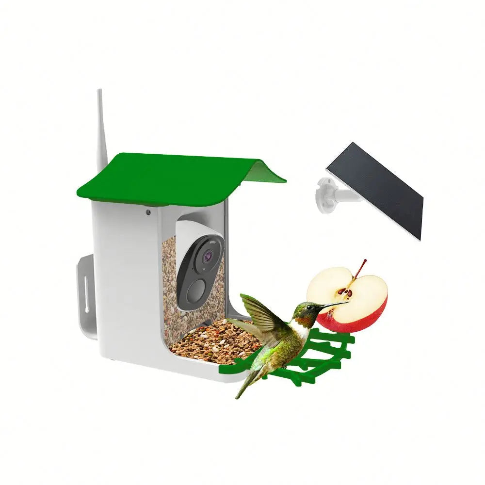 Smart Bird Feeder with Camera 1080HD Night Vision Solar Power