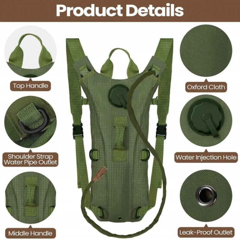 3L Food-grade Material Water Bag Water Bladder Backpacks Outdoor Sports Cycling Bag Tactical Camping Hiking Water Bag