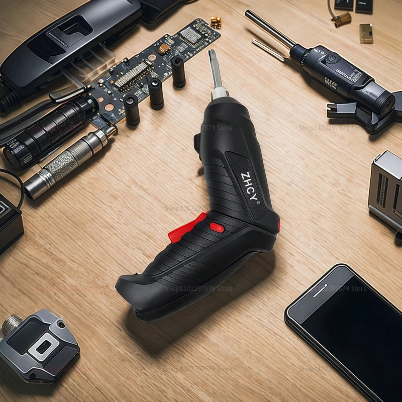 47pcs Rechargeable Electric Screwdriver Kit 3.6V Cordless Lithium Power Tool Set Foldable Home DIY Repair