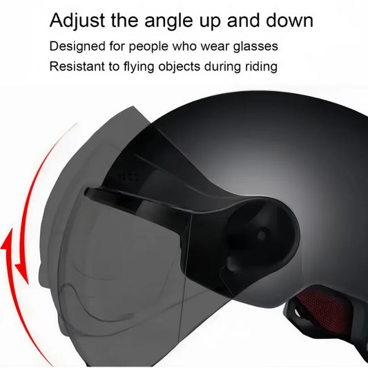 Men's motorcycle helmet - Comfortable and breathable. Bicycle and electric vehicle helmet - 3C certified safety equipment.