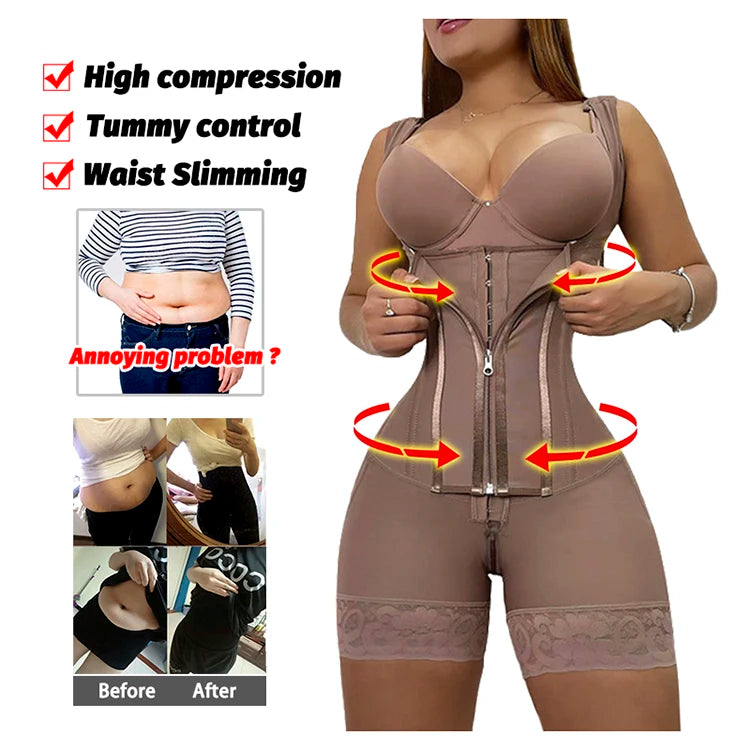 Shapewear for women's High Compression Girdle Shaper Colombian Fajas Shapewear Postpartum Belly flat Sheath Waist Trainer Belts Woman Extreme Corset