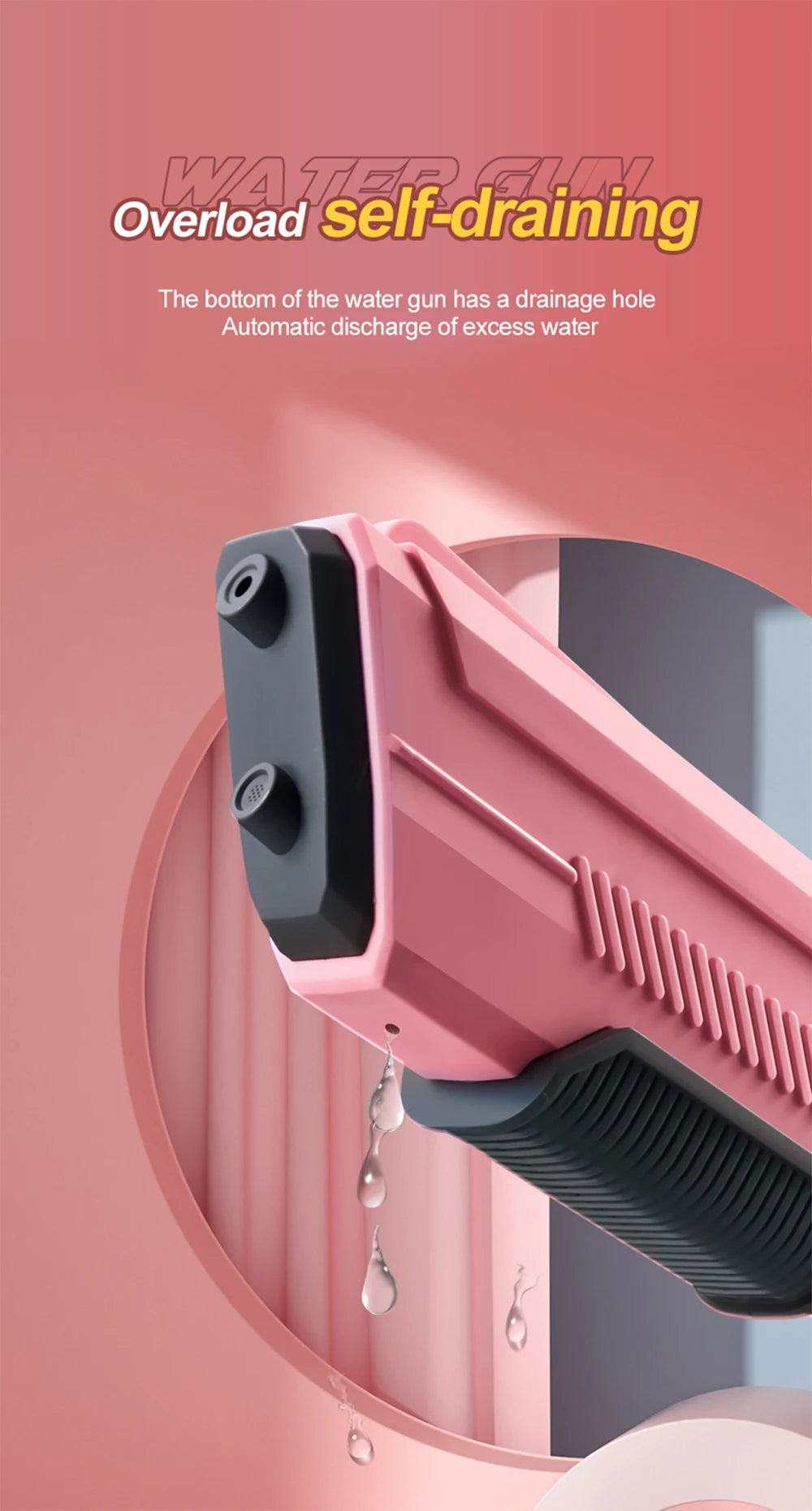 Electric Automatic Water Storage Gun Toys Portable Children Summer Beach Outdoor Fight Fantasy Spray Gun Toys Boy Kid Adult Game