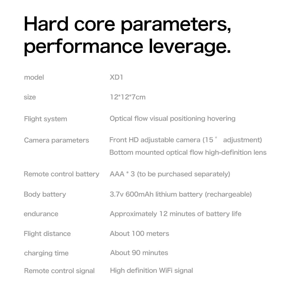 XD1 8K HD dual camera aerial camera, alloy anti-drop mini drone 2.4GWiFi drone foldable four-axis aerial camera