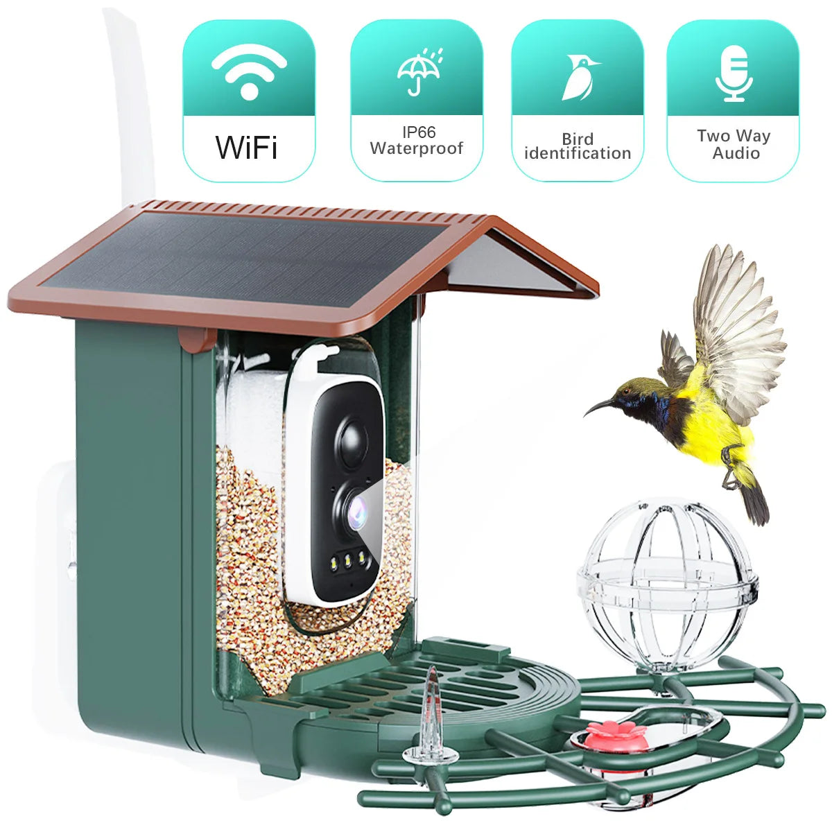 Bird Feeder Camera 4MP 2K HD Bird Video Capture