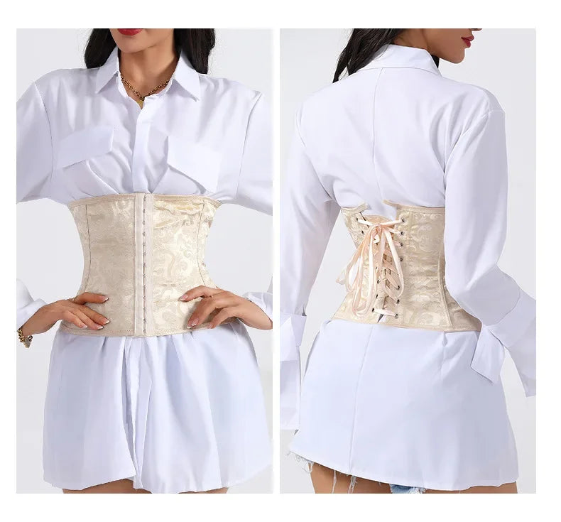 Shapewear for women's Waist Trainer Tummy Control Corset Body Shaper Shapewear Women 3-Row Hook Fit Waist Cincher Bust Lifter Top for Outfit Match