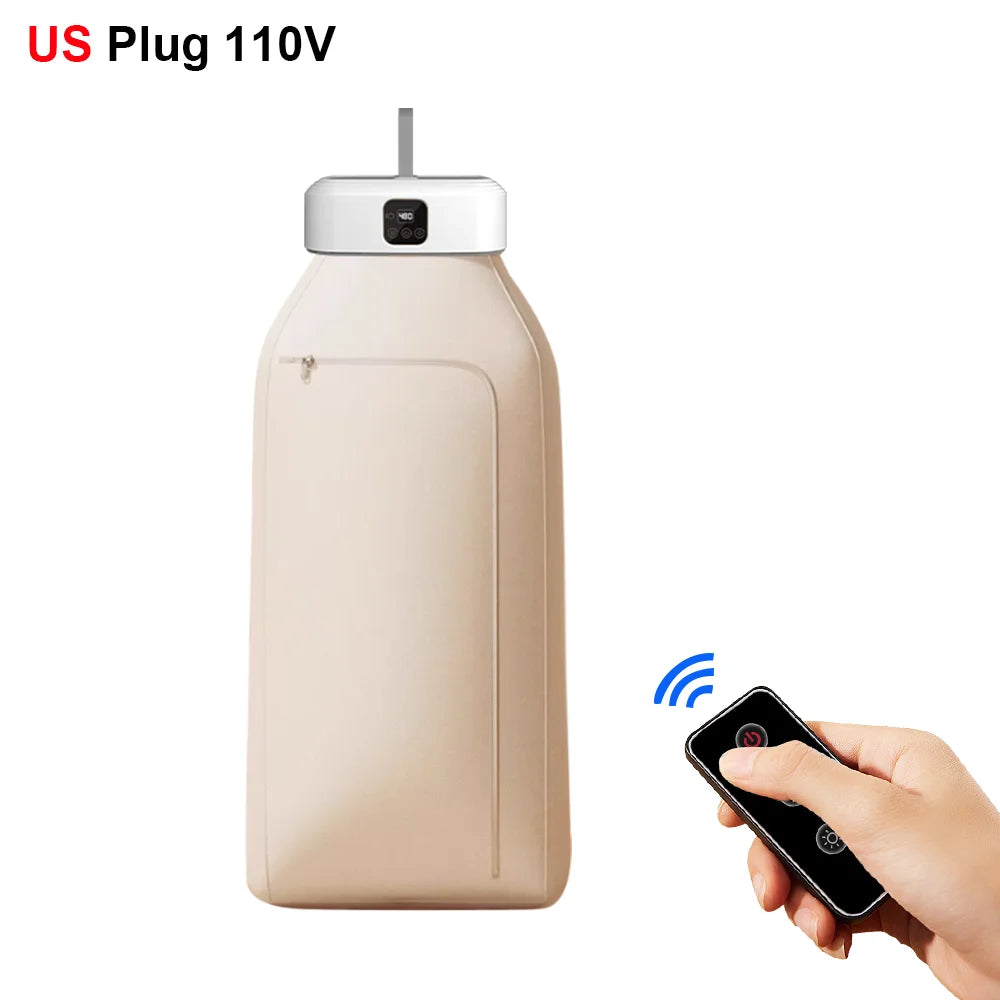 Portable Clothes Dryer Electric Clothing Drying Machine with Remote Control Folding Clothes Drying Rack Laundry Dryer for Travel