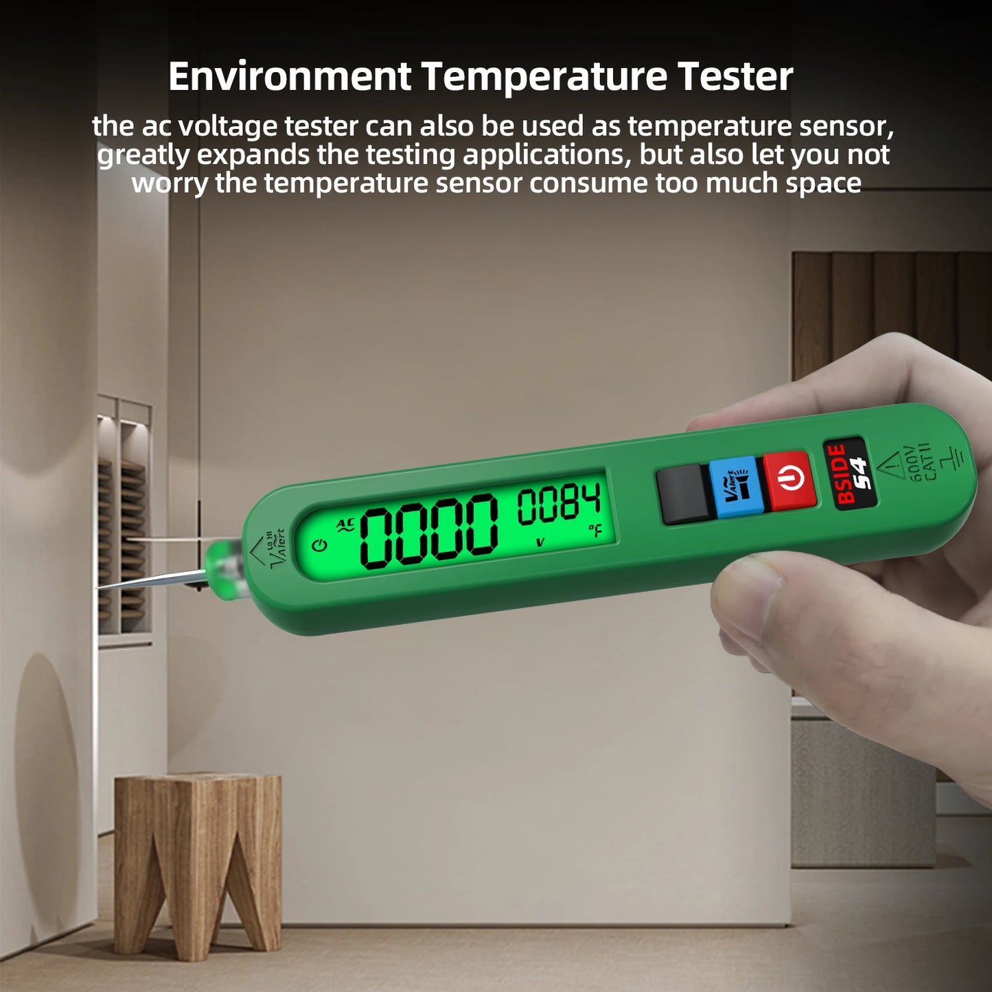 BSIDE Voltage Tester Pen 12V-300V Non-Contact Detection Leakage Live Wire Breakpoint Finder Portable Household Voltage Meter USB