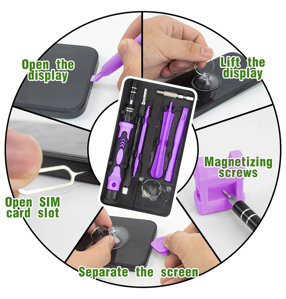 115 in 1 Precision Screwdriver Set Magnetic Repair Tools Kit for Computer Laptop Phone MacBook Household Repairs