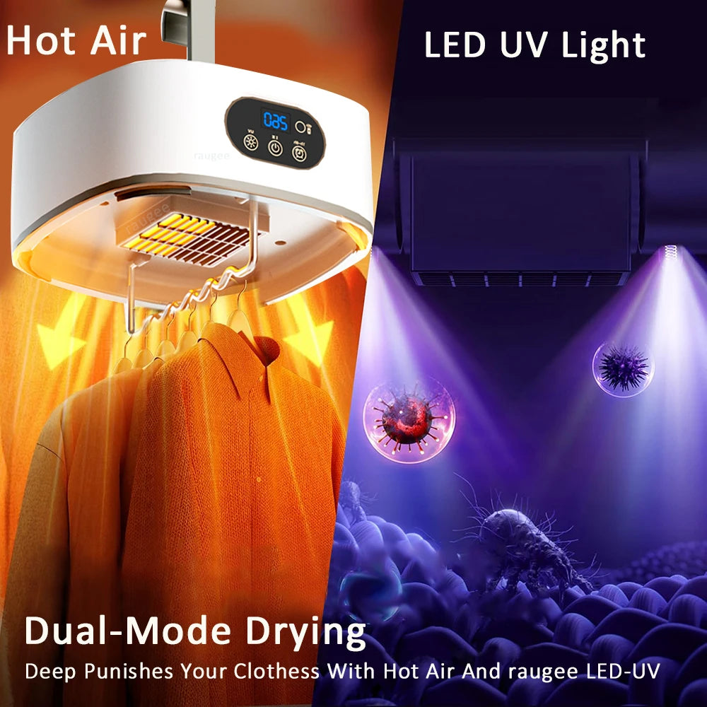 Portable Clothes Dryer Folded Electric Clothing Dryer With RC