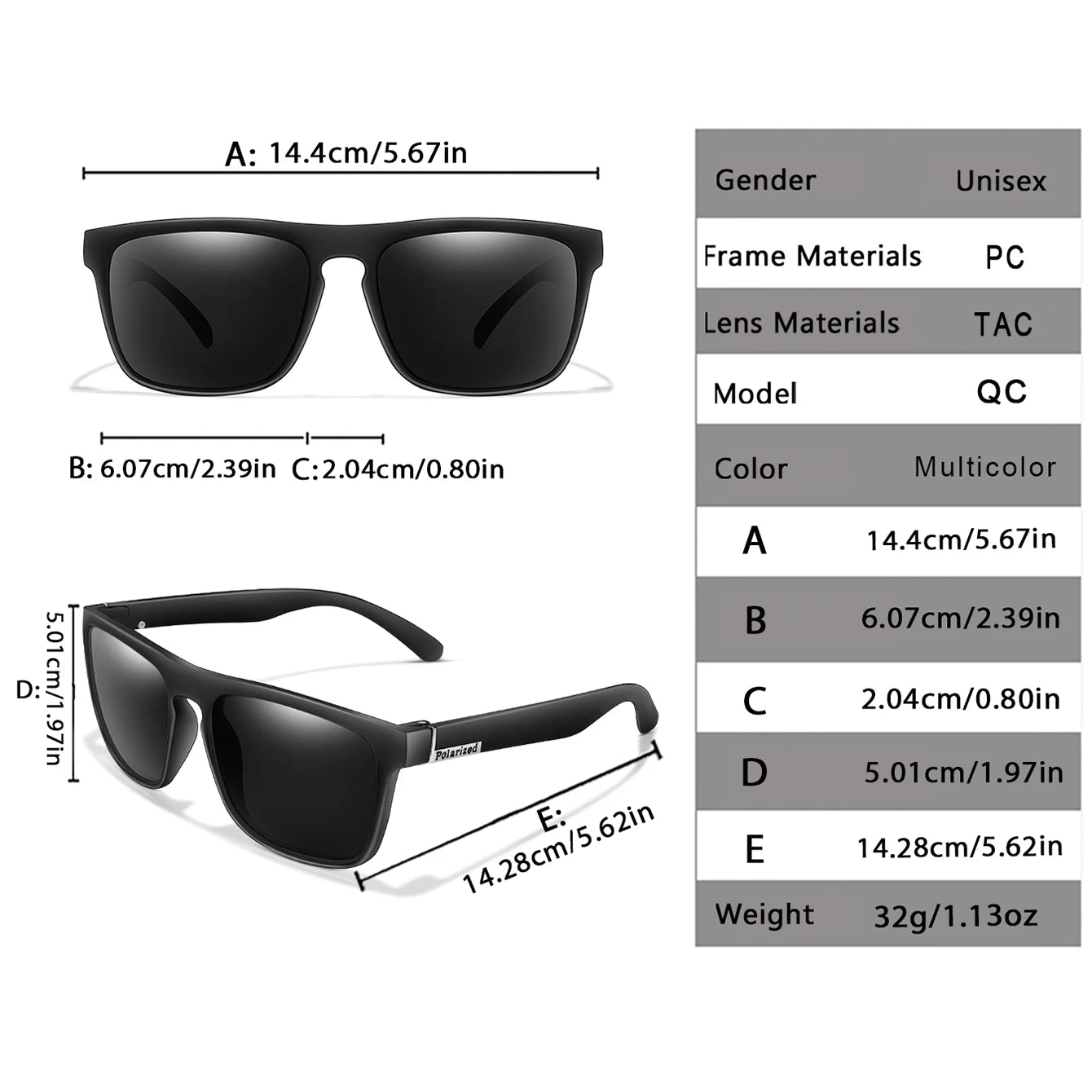 LOISRUBY Brand Polarized UV400 Sunglasses Men Driving Bike Motorcycle Classic Square Frame Cycling Fishing Eyewear Festival gift