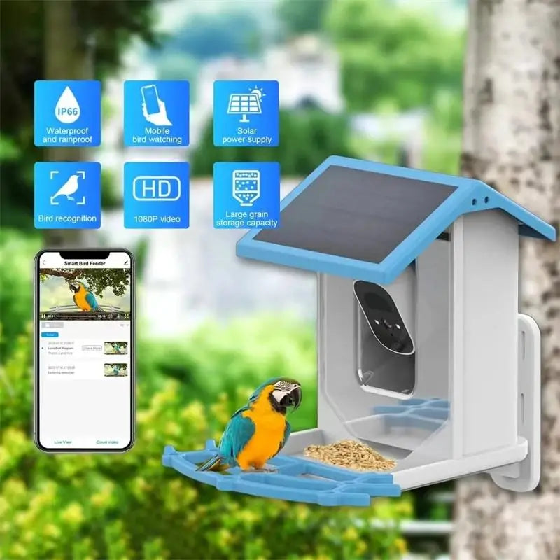 Smart Bird Feeder with Camera,2K HD Video, AI Identify Birds