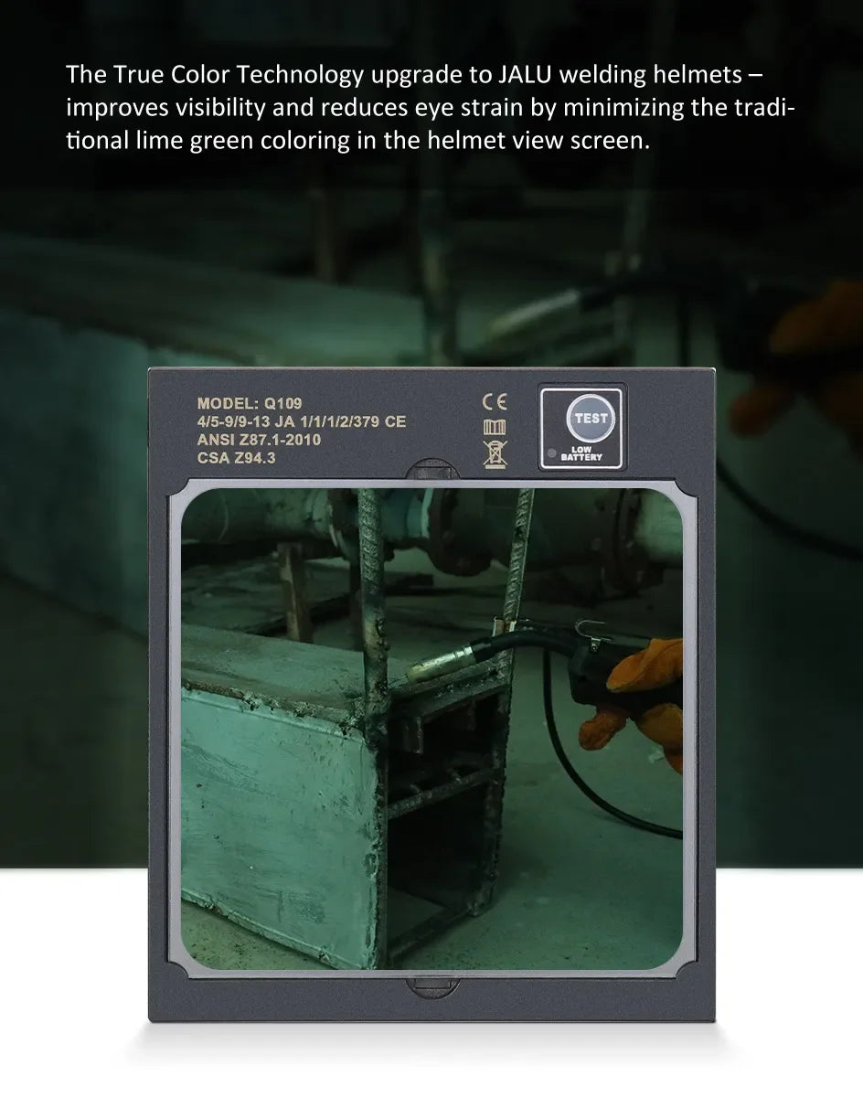 Large View Welding Helmet Welder Mask True Color Auto Darkening Dimming Solar Power Welding Mask For Arc Welding Grind Cutting