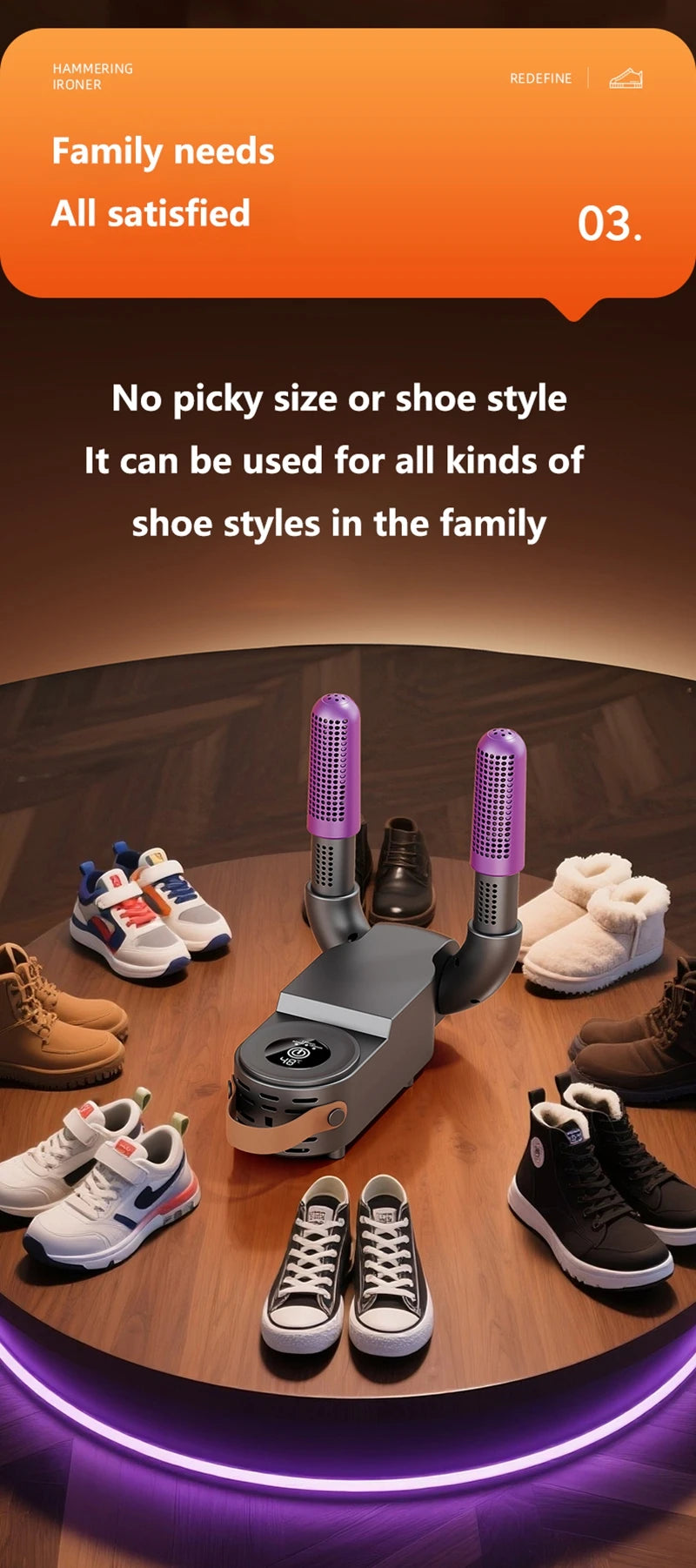 Xiaomi Intelligent Shoe Dryer With Both Dry And Wet Functions Deodorizing And Timed Design Foldable And Quick Drying Shoe Dryer