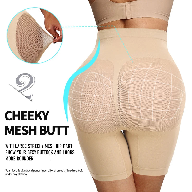 Shapewear for Women High Waist Seamless Body Shaper Shorts Shapewear Women Tummy Control Thigh Slimming Sculpting Butt Lifter Mesh Buttock Enhancer