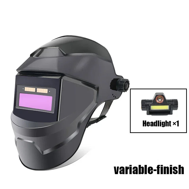 True Color Welding Helmet Automatic Dimming Welding Mask Large View Auto Darkening Facemask for Arc Welder Grinding Cutting Tool