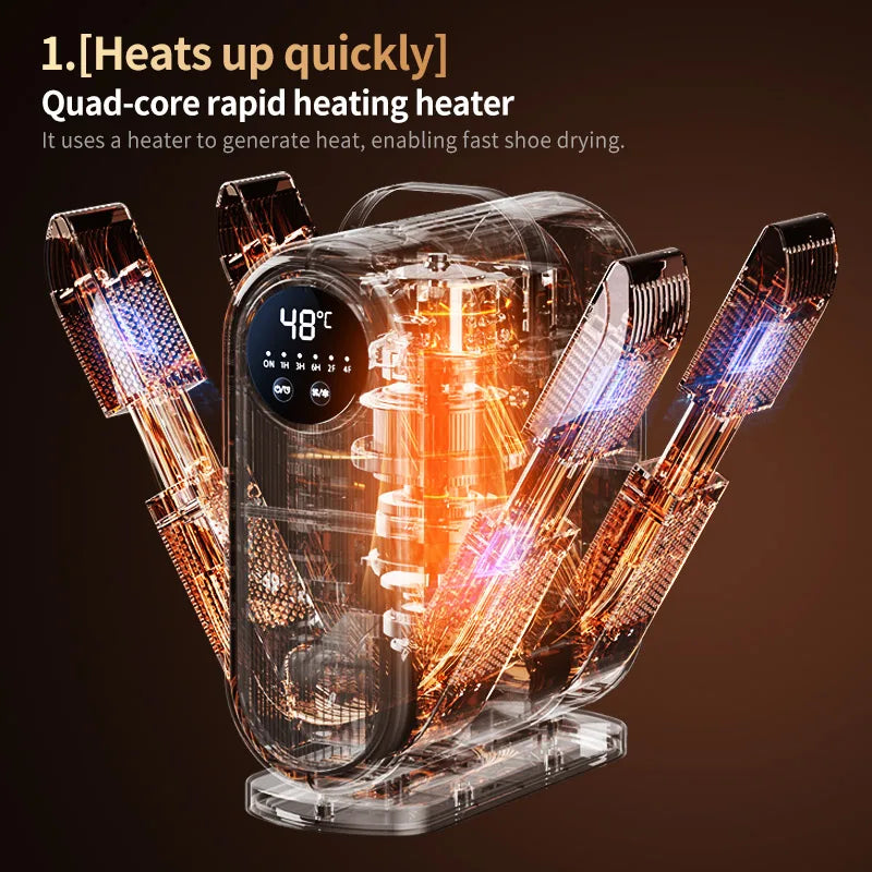 Six-Arm Foldable Shoe Dryer