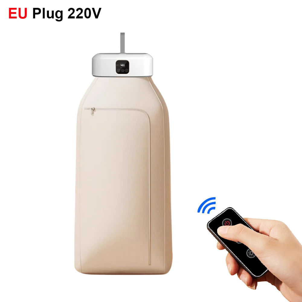 Portable Clothes Dryer Electric Clothing Drying Machine with Remote Control Folding Clothes Drying Rack Laundry Dryer for Travel