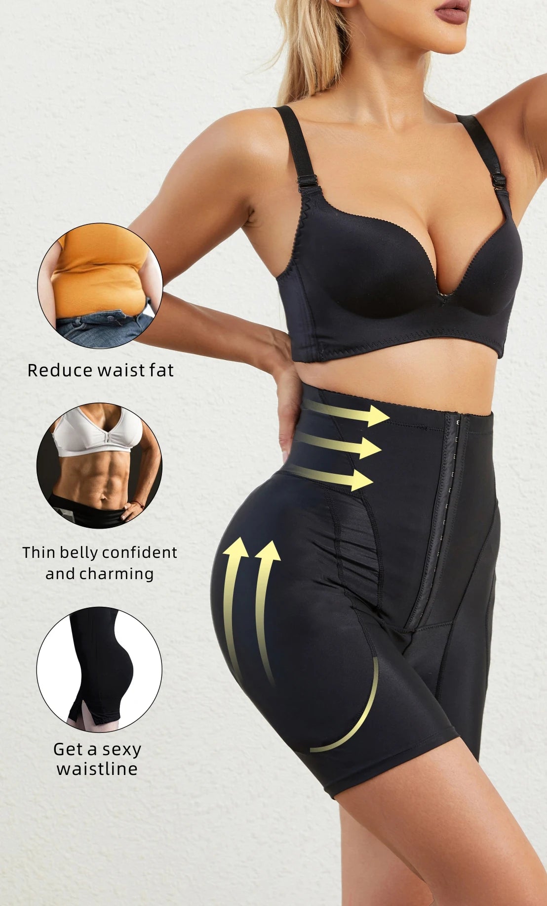 Shapewear for women's High Waist Shorts Butt Lifter Booty Padded Shorts Hip Enhancer Body Shaper Shorts Tummy Control Panties