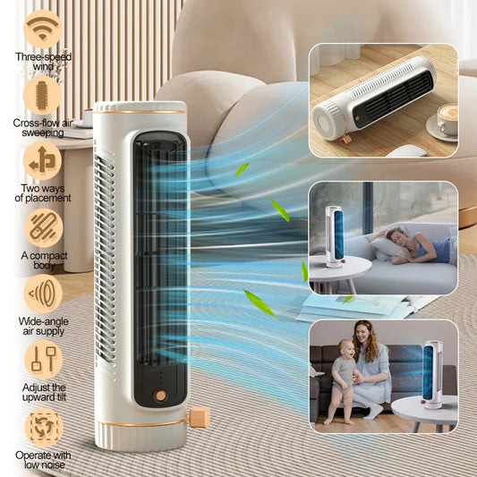 portable Desktop Tower Fans Circulation Air Conditioner 20dB Quiet Floor Fan