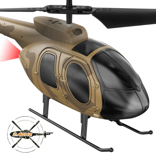 Vatos remote controlled helicopter camouflage 2.4GHz radio indoor RC helicopter toy one click takeoff for boy children adults
