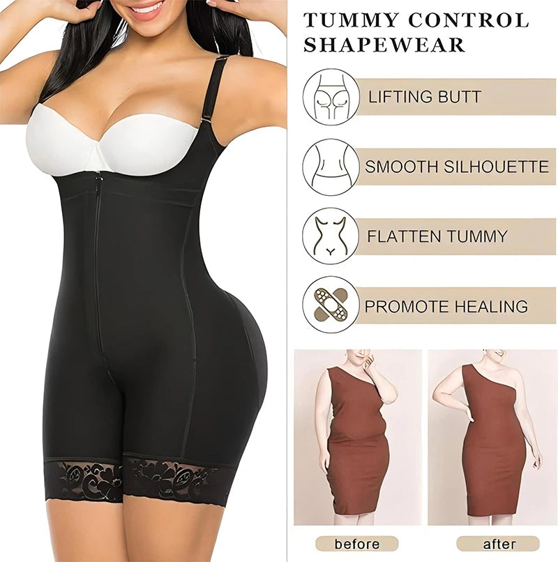Shapewear for women's Full Body Shaper Fajas Colombians Reductors Girdles Slimming Sheath Waist Trainer Bodysuits Shapewear Tummy Control BBL Corset