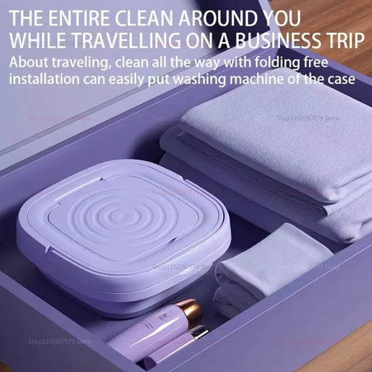 8L Foldable Small Washing Machine Portable Retractable Household Washing Machine 3 Models With Rotation And Drying Functions