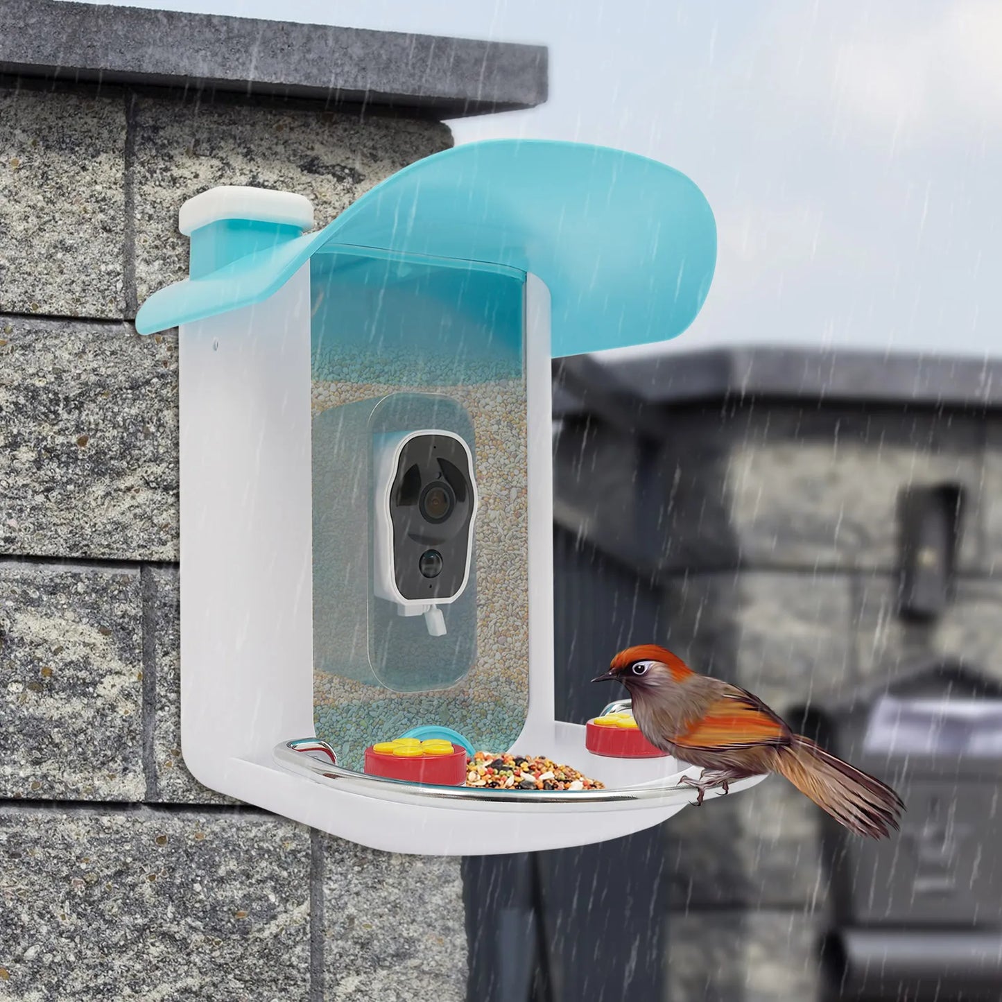 Smart Bird Feeder with Camera ABS Bird House for Outside